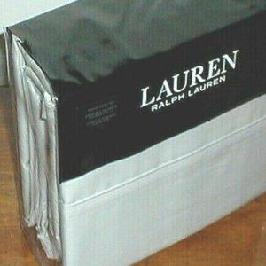 RALPH LAUREN DUNHAM OPAL GREY QUEEN SHEETS